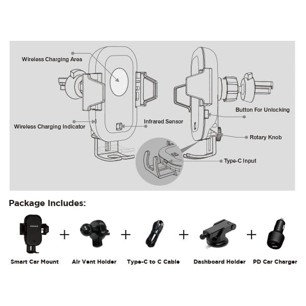 Auto15 Universal Wireless Car Charger Kit by Urban