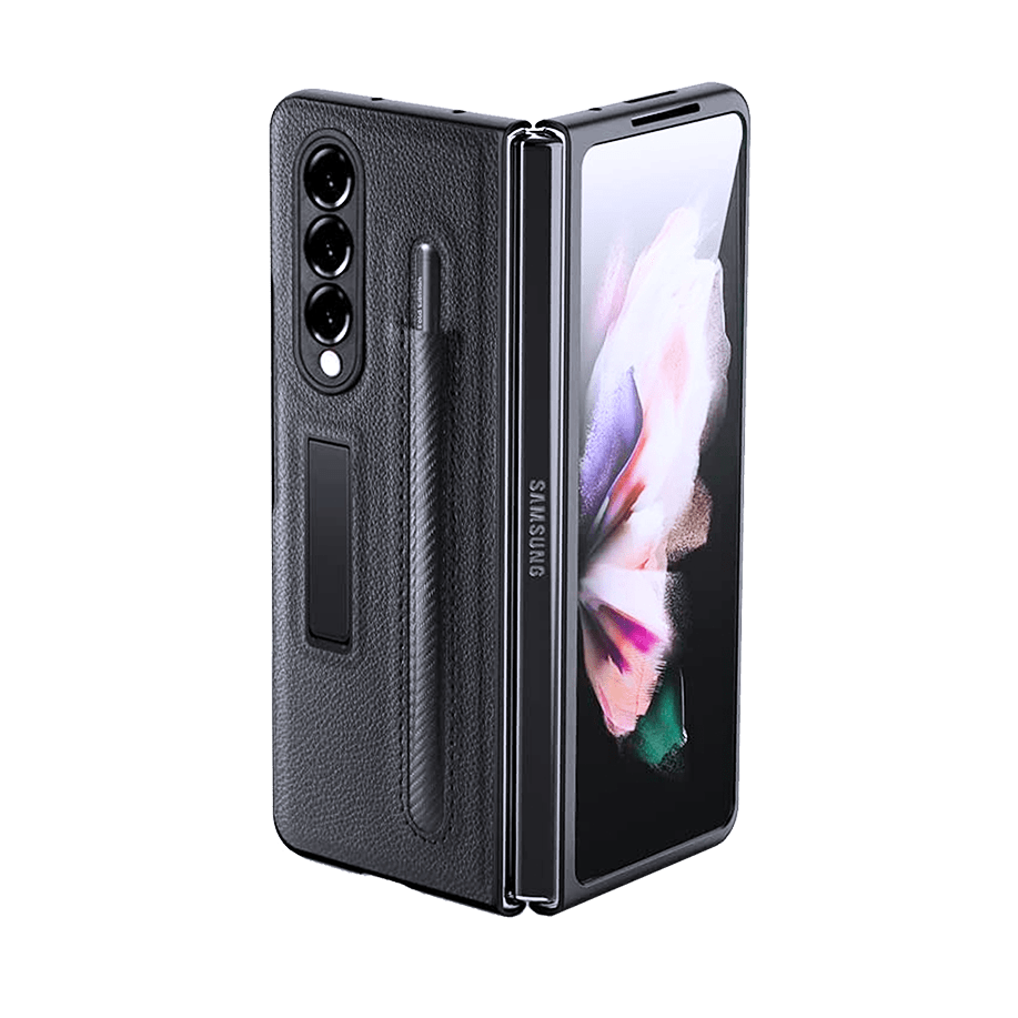 Sleek Leather Standing Case with Pen holder for Samsung Z Fold 4 Urbanist